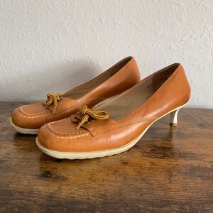 Vintage Michael Kors Light Brown Leather Kitten Heels Sz 6